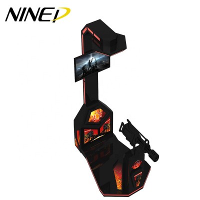 Guangzhou coin operated game Gatling shooting vr games virtual reality 9d vr cinema