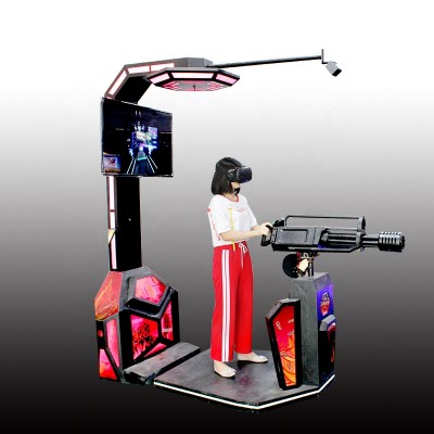 Factory Price Business Opportunity Adult 9d VR Gatlin Gun Shooting VR Game Machine Simulator Equipment